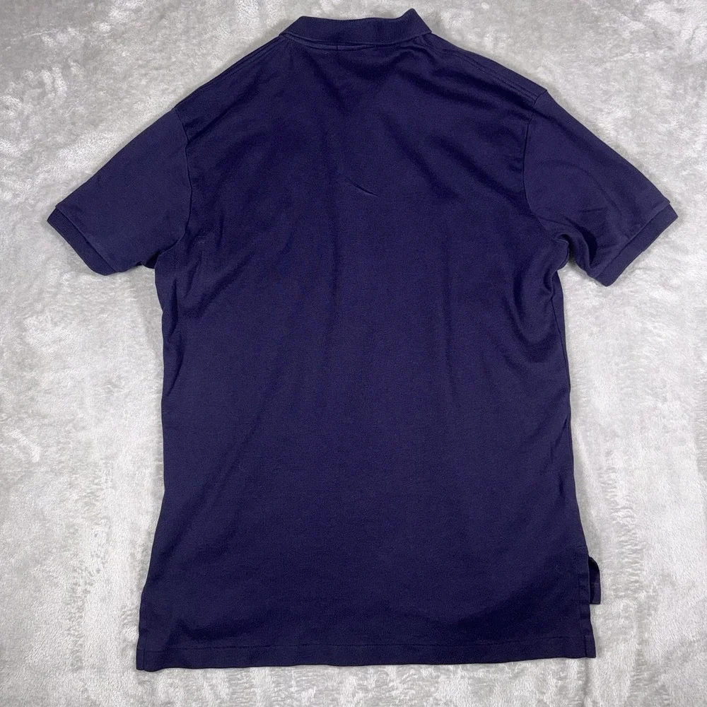 Polo Ralph Lauren Polo Shirt Men's Large Blue 100%‎ Cotton Short Sleeve Red Pony